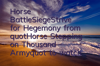 Horse Battle·Siege·Strive for Hegemony from 