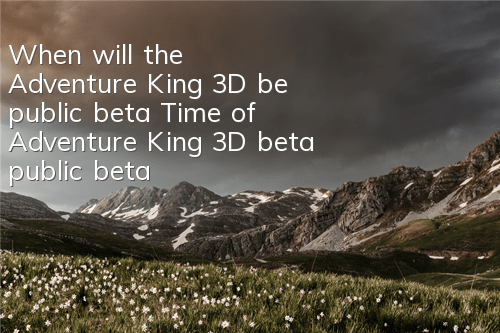 When will the Adventure King 3D be public beta? Time of Adventure King 3D beta public beta