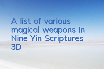 A list of various magical weapons in 
