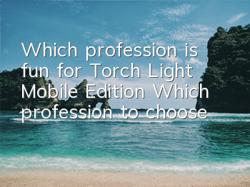 Which profession is fun for Torch Light Mobile Edition? Which profession to choose?