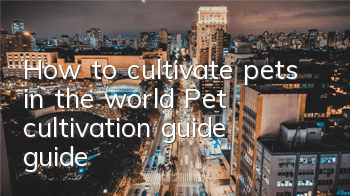 How to cultivate pets in the world? Pet cultivation guide guide