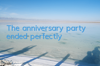 The anniversary party ended perfectly