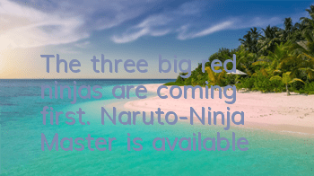 The three big red ninjas are coming first. 
