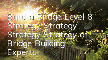 Build a Bridge Level 8 Strategy Strategy Strategy Strategy of Bridge Building Experts
