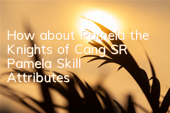 How about Pamela, the Knights of Cang? SR Pamela Skill Attributes