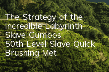 The Strategy of the Incredible Labyrinth Slave Gumbo's 50th Level Slave Quick Brushing Method