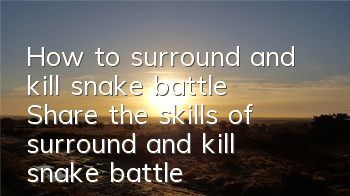 How to surround and kill snake battle? Share the skills of surround and kill snake battle