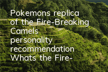 Pokemon's replica of the Fire-Breaking Camel's personality recommendation What's the Fire-Breaking Camel's personality good?