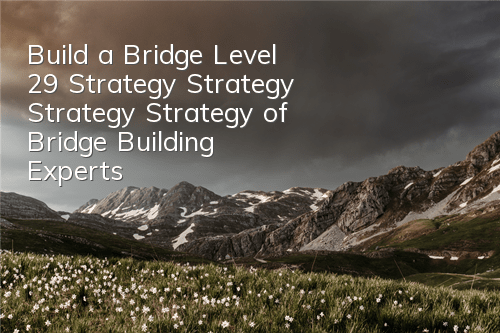 Build a Bridge Level 29 Strategy Strategy Strategy Strategy of Bridge Building Experts