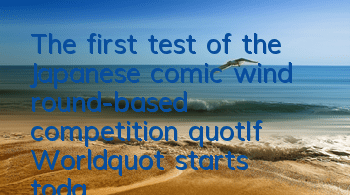 The first test of the Japanese comic wind round-based competition 