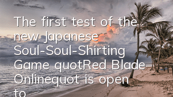 The first test of the new Japanese Soul-Soul-Shirting Game 