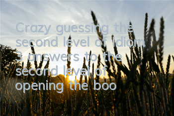Crazy guessing the second level of Idiom 3, answers to the second level of opening the book