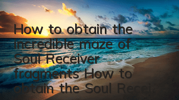 How to obtain the incredible maze of Soul Receiver fragments? How to obtain the Soul Receiver fragments