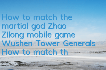 How to match the martial god Zhao Zilong mobile game Wushen Tower Generals How to match the holy beast