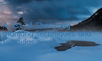 A list of Shenyang mahjong techniques and formulas