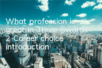 What profession is great in Three Swords 2? Career choice introduction