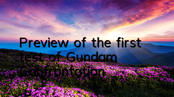 Preview of the first test of 