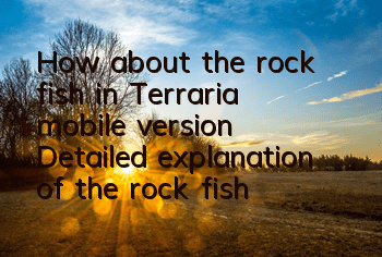 How about the rock fish in Terraria mobile version? Detailed explanation of the rock fish attribute ID