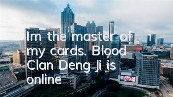 I'm the master of my cards. 