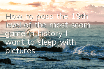 How to pass the 19th level of the most scam game in history? I want to sleep with pictures and text guide