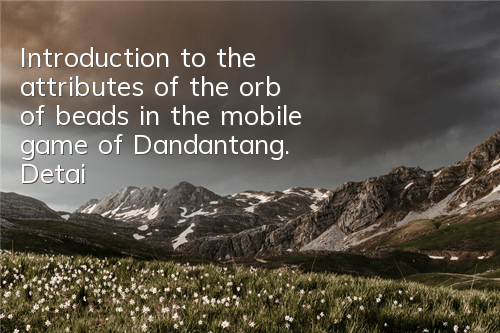Introduction to the attributes of the orb of beads in the mobile game of Dandantang. Detailed explanation of the attributes of the orb of beads