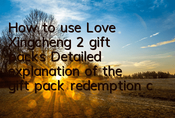 How to use Love Xingcheng 2 gift packs? Detailed explanation of the gift pack redemption code redemption strategy