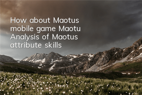 How about Maotu’s mobile game Maotu? Analysis of Maotu’s attribute skills