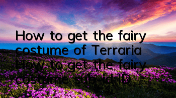 How to get the fairy costume of Terraria? How to get the fairy costume sub-id ID