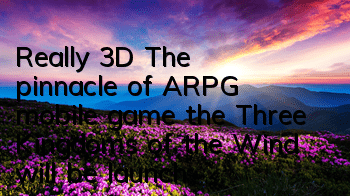 Really 3D! The pinnacle of ARPG mobile game, the Three Kingdoms of the Wind will be launched in December