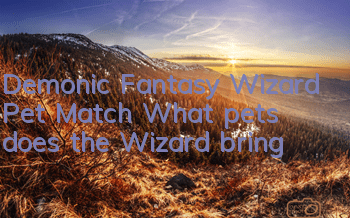 Demonic Fantasy Wizard Pet Match What pets does the Wizard bring?