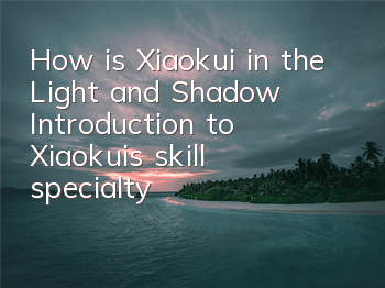 How is Xiaokui in the Light and Shadow? Introduction to Xiaokui's skill specialty