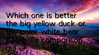 Which one is better, the big yellow duck or the polar white bear? Attribute comparison guide