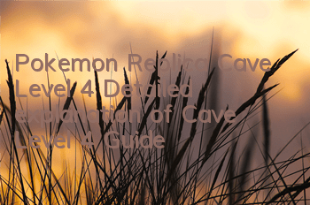 Pokemon Replica Cave Level 4 Detailed explanation of Cave Level 4 Guide