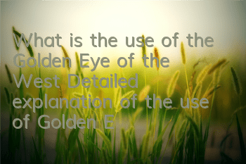 What is the use of the Golden Eye of the West? Detailed explanation of the use of Golden Eyes in the West