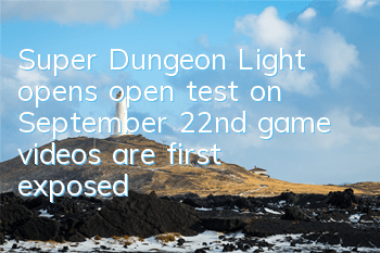 Super Dungeon Light opens open test on September 22nd, game videos are first exposed