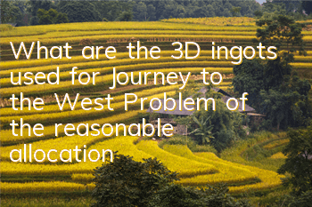 What are the 3D ingots used for Journey to the West? Problem of the reasonable allocation of ingots