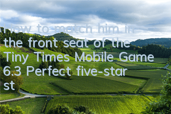 How to match him in the front seat of the Tiny Times Mobile Game 6.3? Perfect five-star strategy