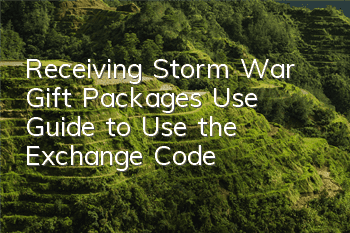 Receiving Storm War Gift Packages, Use Guide to Use the Exchange Code