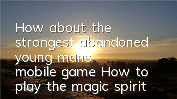 How about the strongest abandoned young man's mobile game? How to play the magic spirit