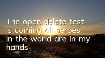 The open delete test is coming, all heroes in the world are in my hands