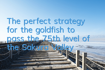 The perfect strategy for the goldfish to pass the 75th level of the Sakura Valley