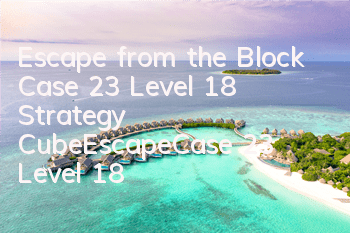 Escape from the Block Case 23 Level 18 Strategy CubeEscapeCase 23 Level 18