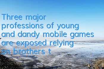 Three major professions of young and dandy mobile games are exposed, relying on brothers to break into the world