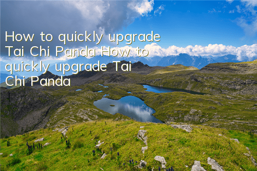 How to quickly upgrade Tai Chi Panda? How to quickly upgrade Tai Chi Panda
