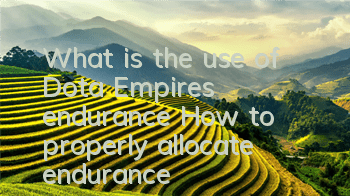What is the use of Dota Empire's endurance? How to properly allocate endurance
