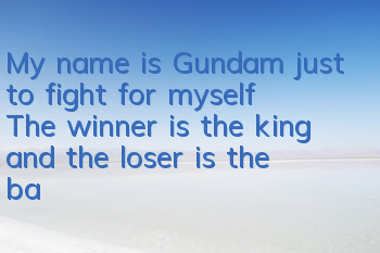 My name is Gundam just to fight for myself! The winner is the king and the loser is the bandit