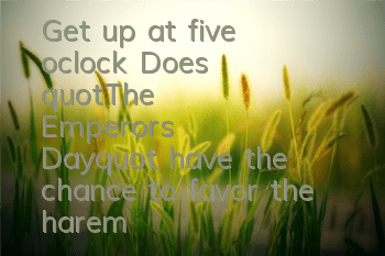 Get up at five o'clock! Does 