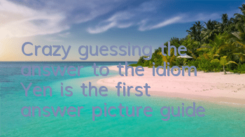 Crazy guessing the answer to the idiom 