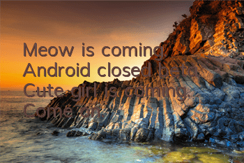 Meow is coming. Android closed beta. Cute girl is coming. Come on.