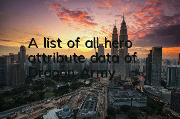 A list of all hero attribute data of Dragon Army